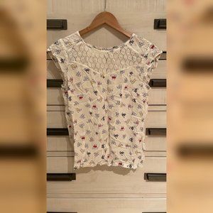 Mandee All Over Cat Print Top